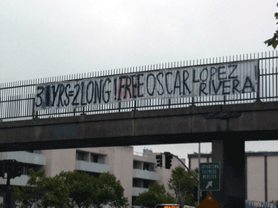 SAN FRANCISCO, CA: NBHRN Sympathizers Banner Overpasses