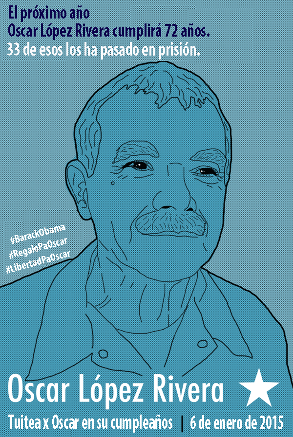 Campaña de medios sociales en el cumpleaños de Oscar López Rivera (versión corta)